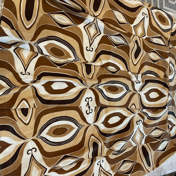 Brown Geometric Midi Skirt - Picture 6 of 6